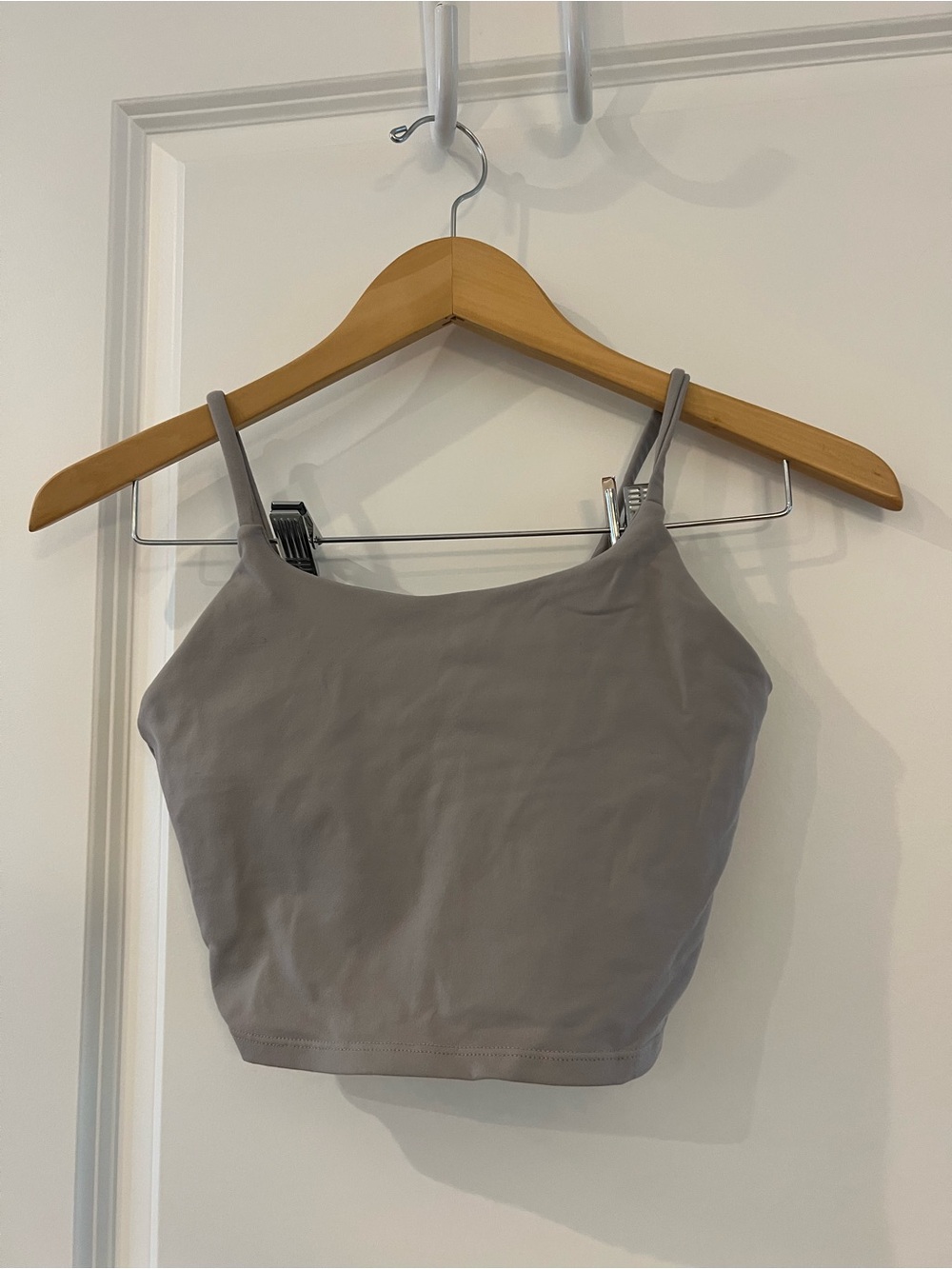 Purple/grey Cropped Workout Top